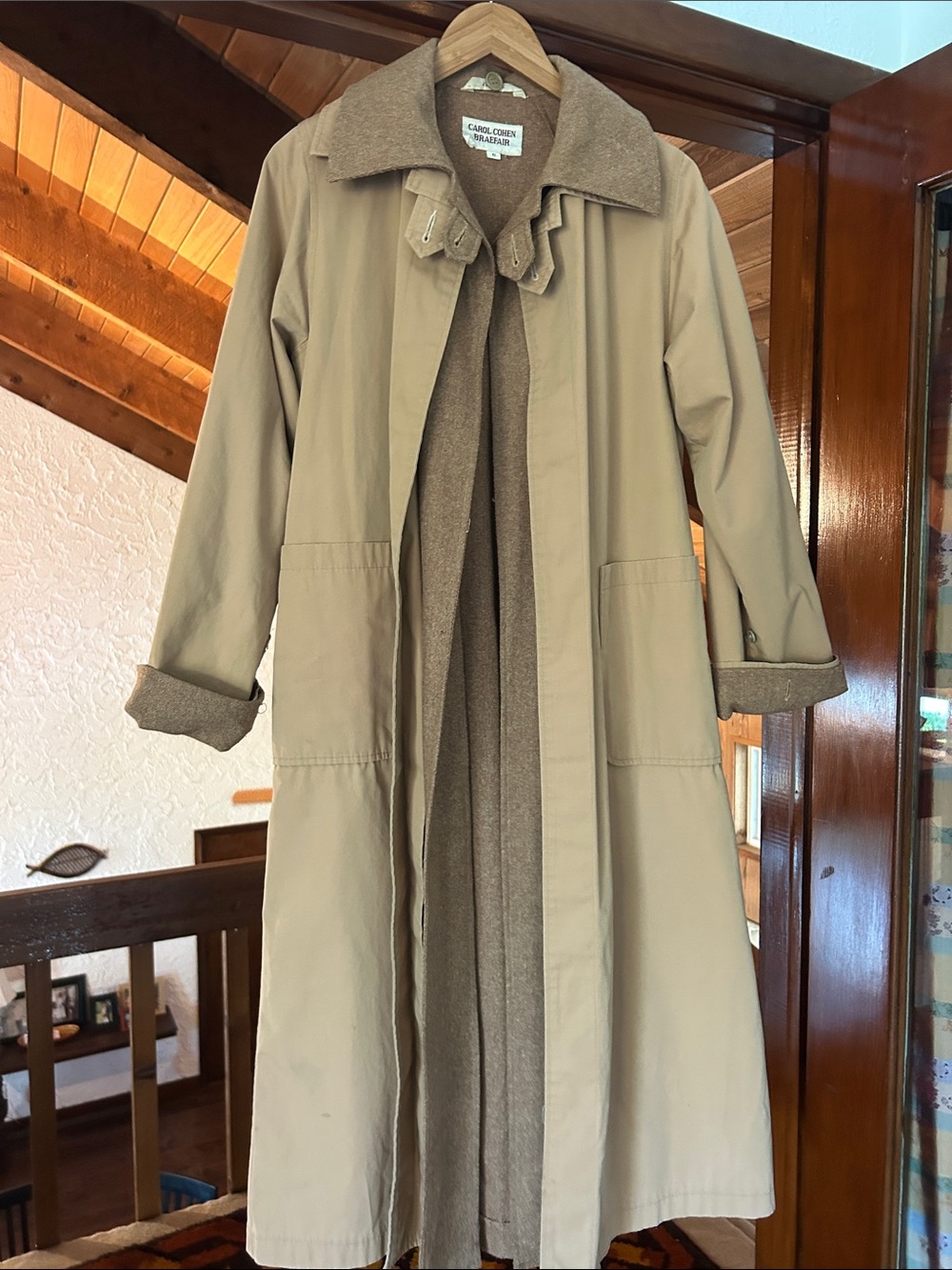 Vintage 1970s 2 in 1 Carol Cohen Braefair Made in Hong Kong Water Repellent Coat